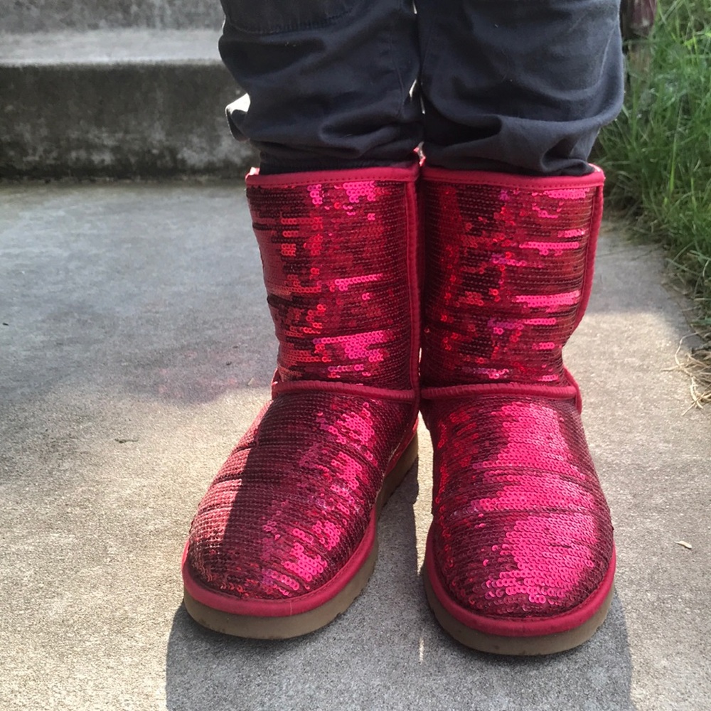 Red Sequined UGGS